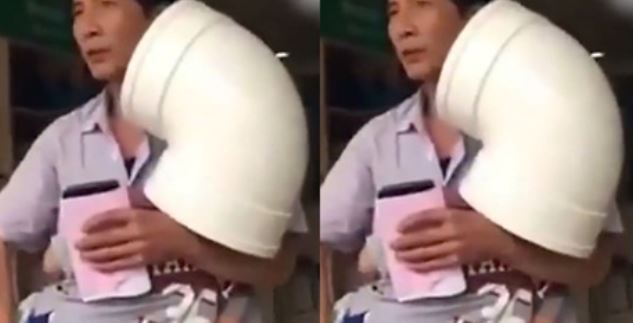 Akibat Lalai, Bocah Asal Cina Kepalanya Nyangkut DI Pipa Paralon