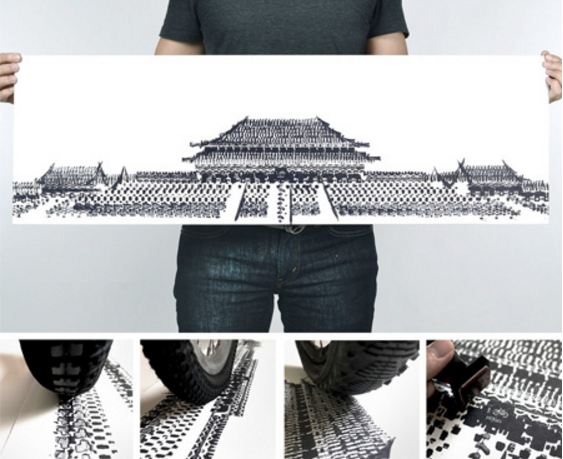 Karya Seni dari Ban Sepeda