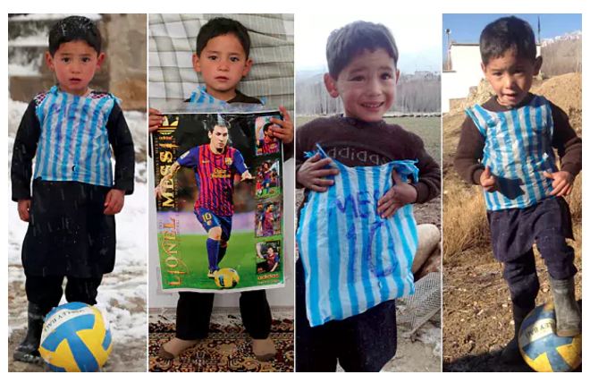 Murtaza Ahmadi 'Bocah Baju Kantong Plastik" Tak Mau Lepas Messi