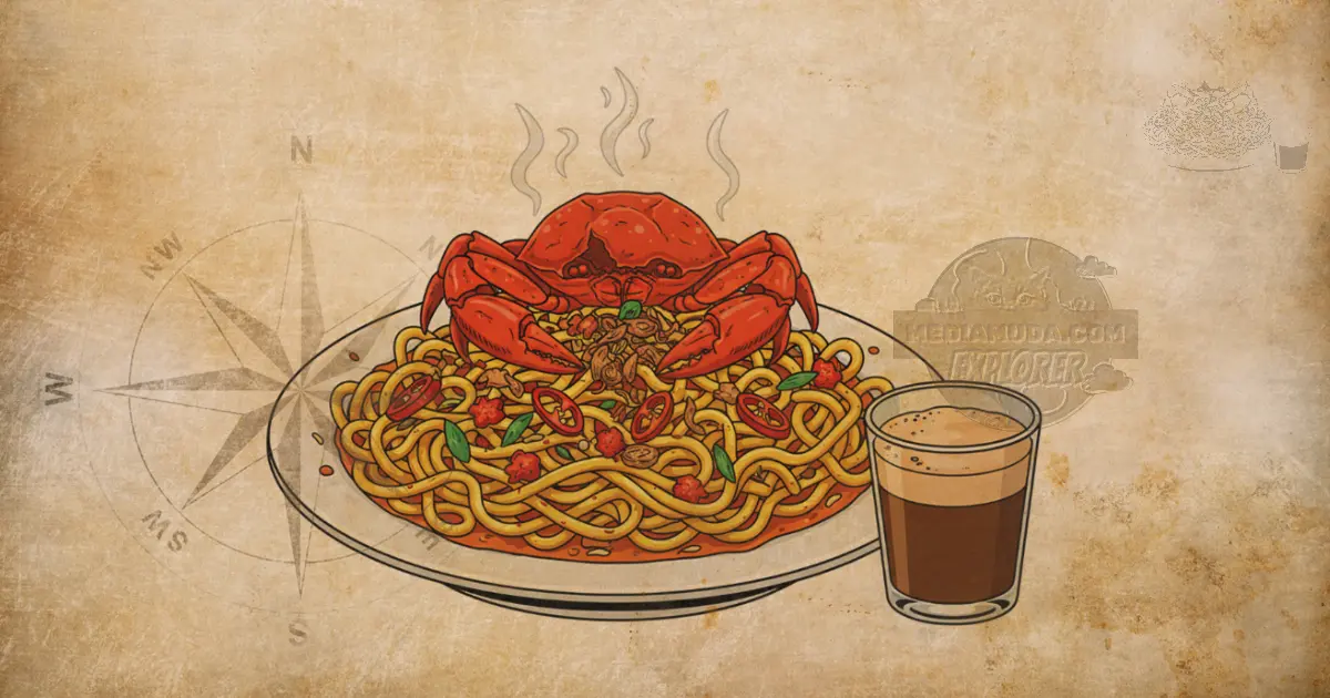 Kuliner khas Banda Aceh Mie Kepiting dan Kopi Sanger