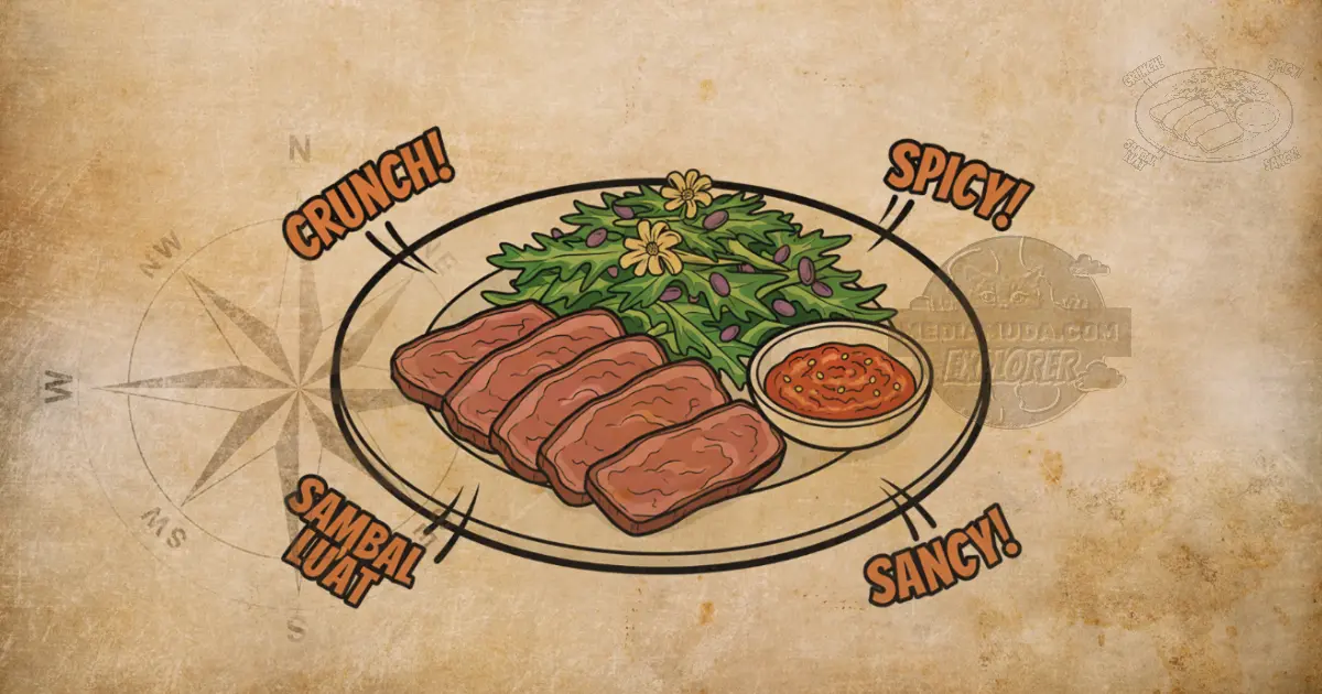 Kuliner khas Kupang Se'i Sapi Rumpu Rampe dan Sambal Luat