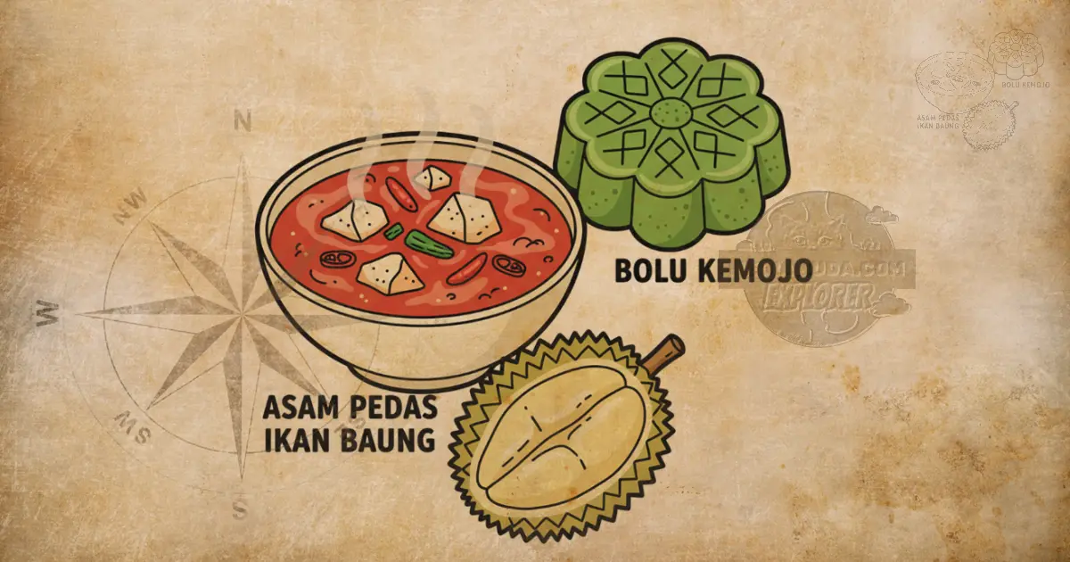Kuliner khas Pekanbaru Bolu Kemojo dan Asam Pedas Ikan Baung