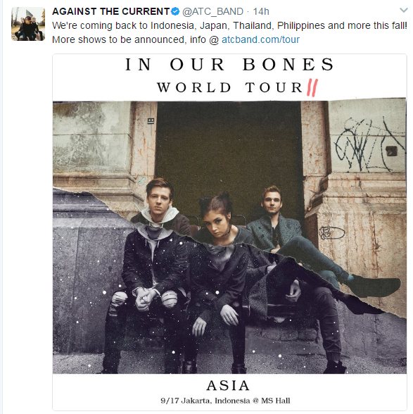 Against The Current Umumkan Konser di Indonesia 2017