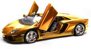 lamborgini berlapis emas