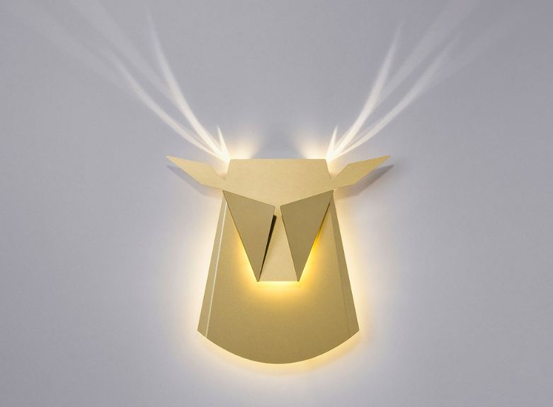 Kombinasi Origami Bentuk Rusa dan Lampu, Keren!