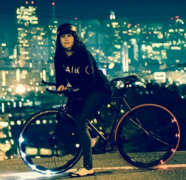 Lampu roda sepeda yang indah
