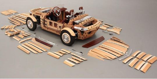 mobil kayu dari toyota