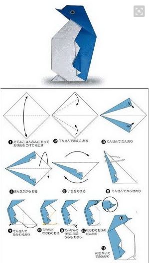 origami pingwin