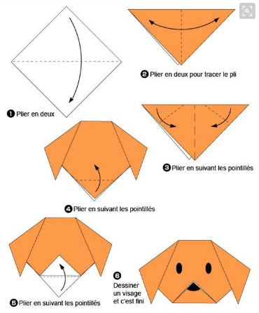 origami wajah anjing