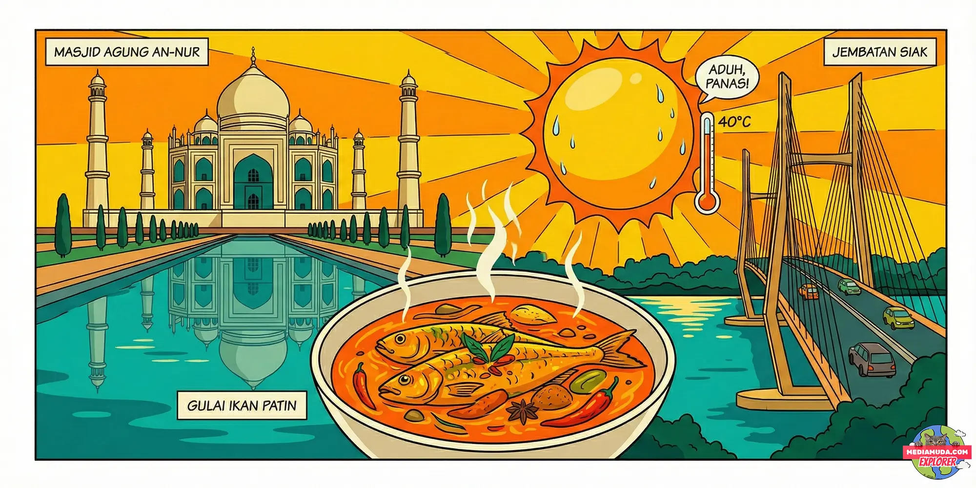 Pekanbaru: Kota Bertuah, Taj Mahal Riau, dan Gulai Patin