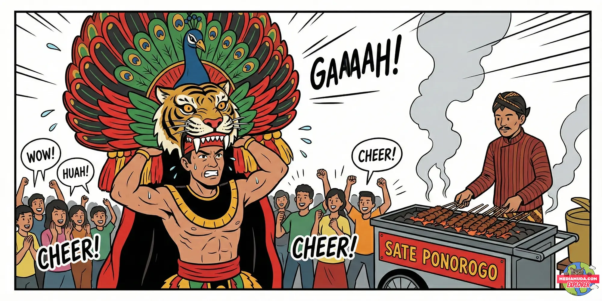 Ponorogo: Kota Reog, Kekuatan Gigi Besi, dan Sate Ayam Sultan