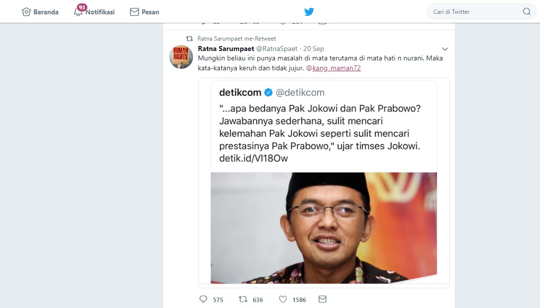 Ratna Sarumpaet Babak Belur, Tamparan Keras Prabowo