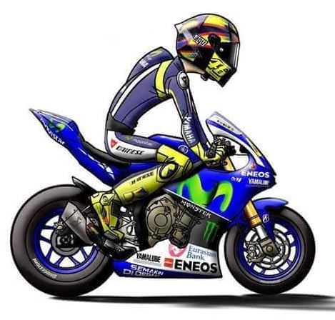18 Gambar Kartun Valentino Rossi Buat Kamu yang Ngefans
