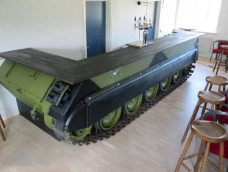 tank jadi meja bar