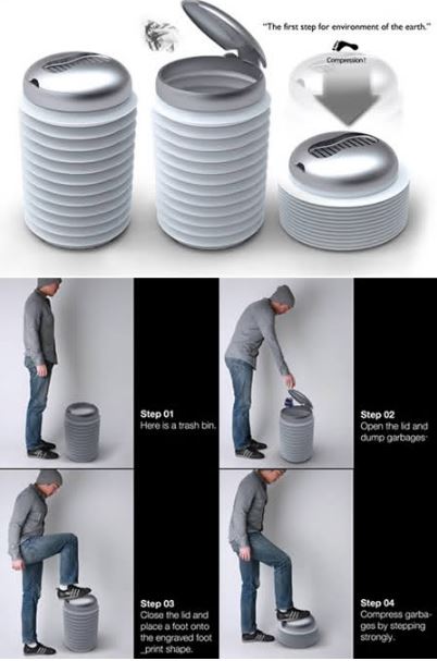 tong sampah dapat di injek