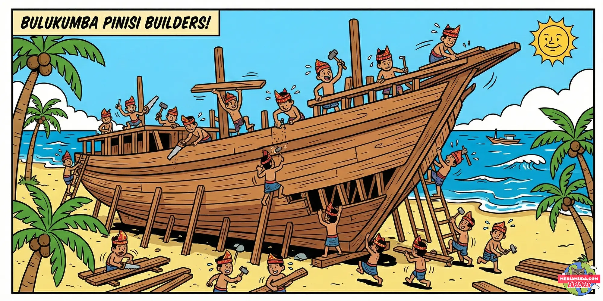 Ujung Bulu (Bulukumba): Panrita Lopi, Bikin Kapal Raksasa Modal Insting